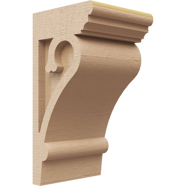 Ekena Millwork 5"W x 5"D x 10"H Wide Mayflower Rough Cedar Woodgrain TimberThane Corbel, Primed Tan CORUR05X05X10MAYRCPR - main